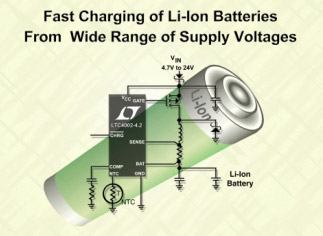 凌特公司（Linear Technology）推出獨(dú)立的開關(guān)模式鋰離子電池充電器 LTC4002